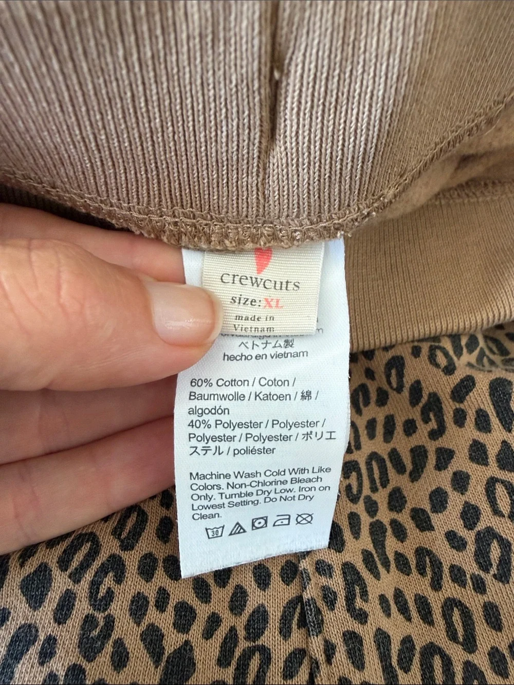 Crewcuts Leopard-Print Pajama Set in Brown and Black